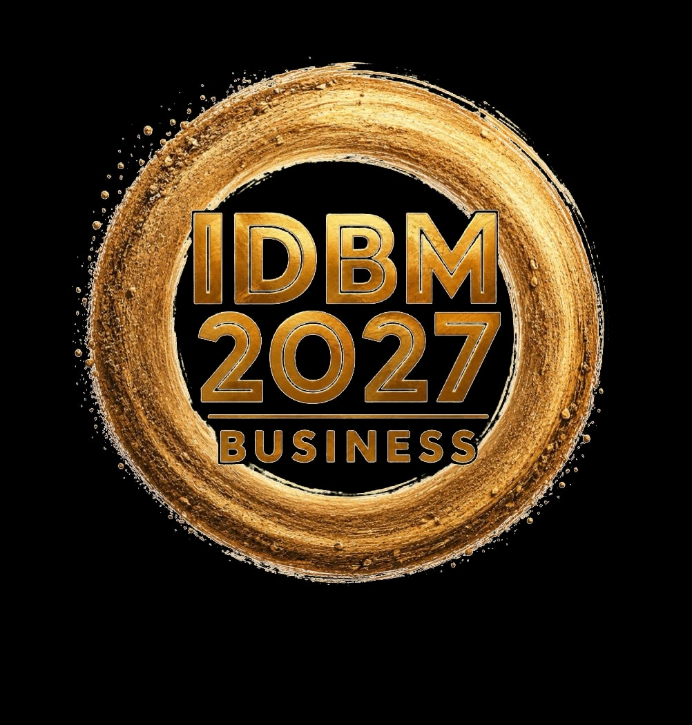 Logo IDBM 2027 BUSINESS – ein goldener, gemalter Kreis